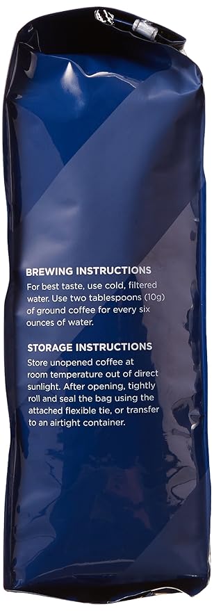 Amazon Fresh Organic Fair Trade Peru Ground Coffee, Medium Roast, 12 Ounce (Pack of 3)