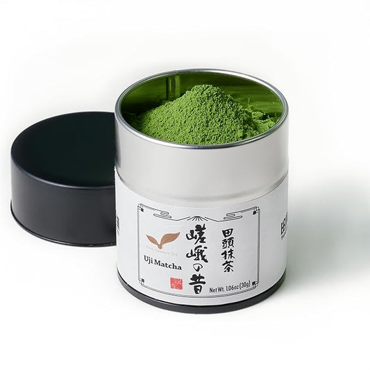 TAGASHIRA CHAHO "Saga no Mukashi" Uji Matcha Green Tea Powder (30g/1.06oz) - Hand-picked First Harvest, Stone Milled, Authentic Ceremonial Grade, 100% Product of Japan