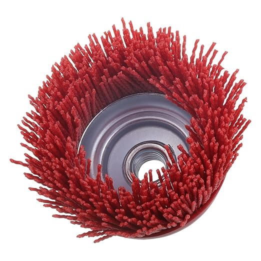 4 Inch Abrasive Filament Nylon Cup Brush for Angle Grinder, 5/8" 11 Thread Corrosion, Paint, for Surface Pre-Treatment of Various Metals (5 Pack)