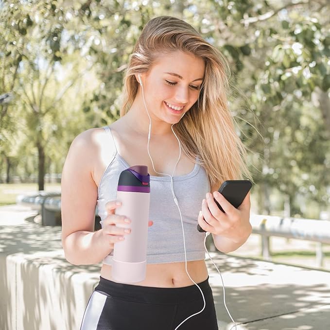 2PCS Silicone Water Bottle Boot, Compatible with Owala 24oz 32oz 40oz, Protective Anti-Scratch & Anti-Dent No Noise Sleeve Cover for FreeSip/Twist/Flip Water Bottles (Dreamy Field, 40oz)