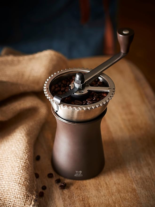 Peugeot - Kronos Manual Coffee Mill - Adjustable Grinder with 43 Settings - Stainless Steel, 50g Capacity
