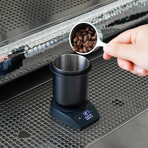 watchget Espresso Scale - 0.1g High Precision Measurement & Timer, Palm-Sized Portable Type-C Rechargeable Scale, Ideal for Espresso Extraction, Coffee Scale, Kitchen Scale, Suitable for Travel, Black