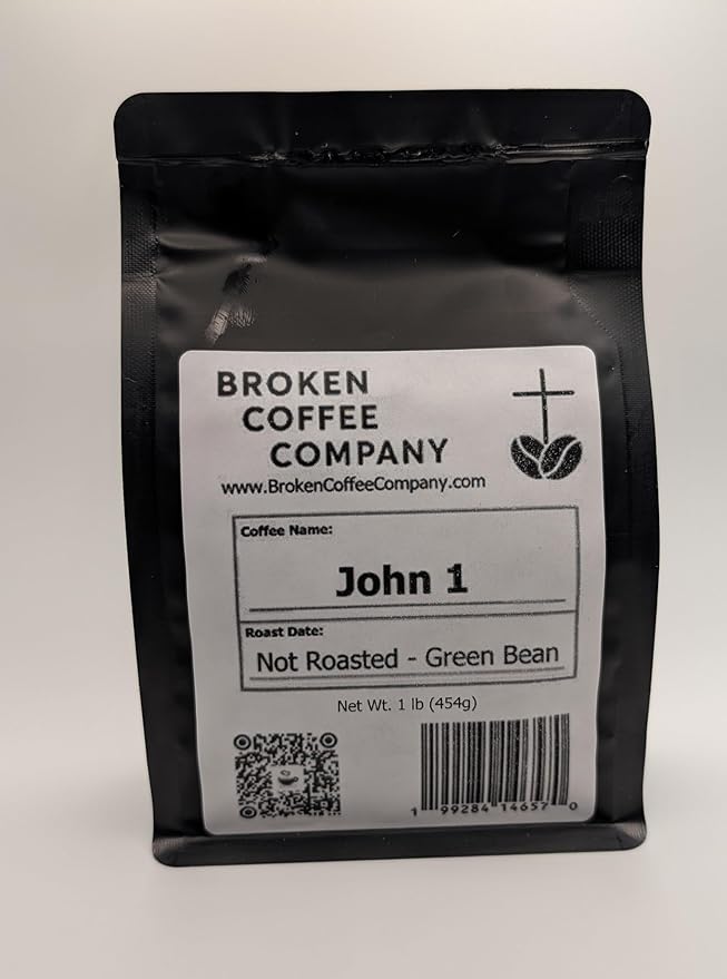 John 1 Green Coffee Beans - Indonesian Unroasted Coffee Beans for Home Roasting | Fruity & Nutty Premium Single Origin | Light Medium Dark Roast Versatility | Broken Coffee Company