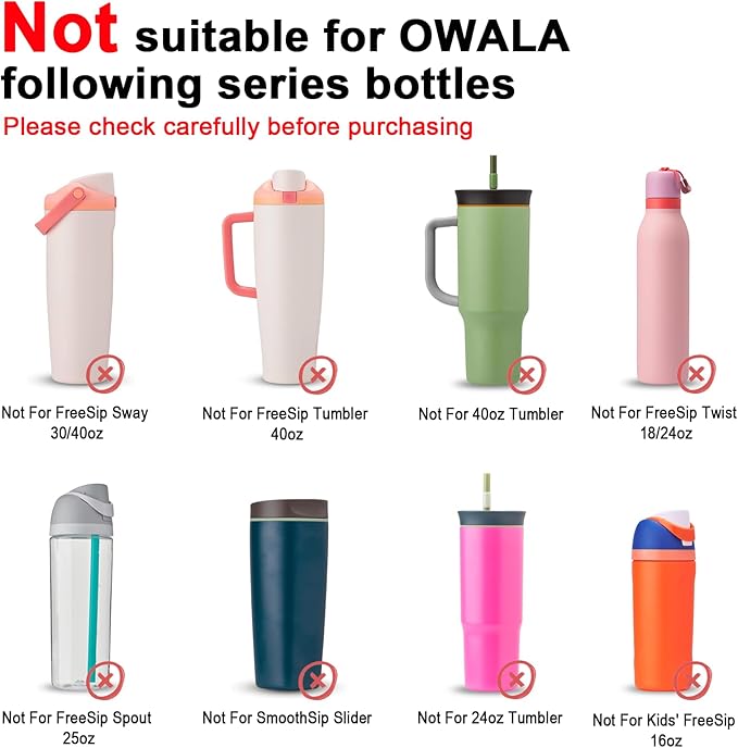 2PCS Silicone Water Bottle Boot for Owala 24oz 32oz 40oz, Anti-Slip Protective Sleeve Bottom Bumper Protector for FreeSip, Twist, and Flip Stainless Steel Water Bottles