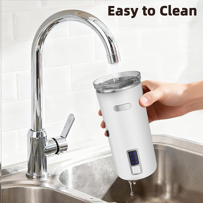 Milk Frother, 6-in-1 Electric Milk Steamer, 8.5oz/250ml Automatic Warm and Cold Foam Maker and Milk Warmer for Latte, Cappuccinos, Macchiato, From the Makers of Instant 400W, White