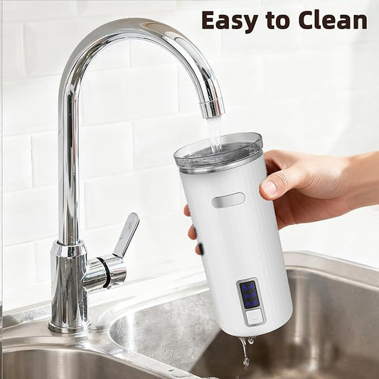 Milk Frother, 6-in-1 Electric Milk Steamer, 8.5oz/250ml Automatic Warm and Cold Foam Maker and Milk Warmer for Latte, Cappuccinos, Macchiato, From the Makers of Instant 400W, White