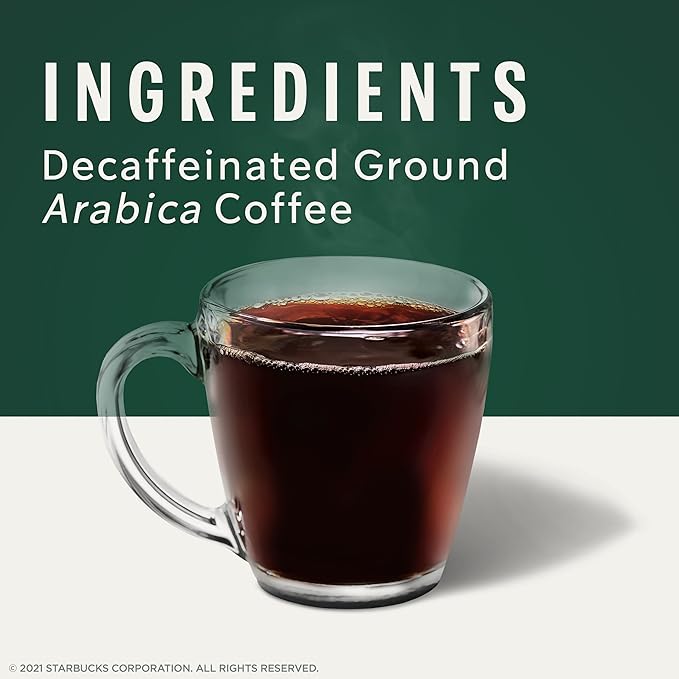 Starbucks K-Cup Coffee Pods, Medium Roast Hot or Iced Coffee, Decaf House Blend, 60 Keurig Pods