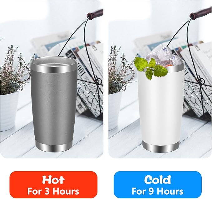 VEGOND 20oz Tumbler with Lid and Straw Stainless Steel Tumbler Cup Bulk Vacuum Insulated Double Wall Travel Coffee Mug Powder Coated Coffee Cup(Mix 12 Pack)