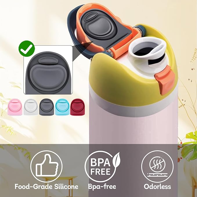 5 Pcs Replacement Seal Stopper Compatible with Owala FreeSip 16oz 32oz,Bottle Top Gasket Lid for Owala 16/19/24/32/40oz Seal Mouth Cap Silicone Stopper Parts Insert Accessories（5 colors 5）