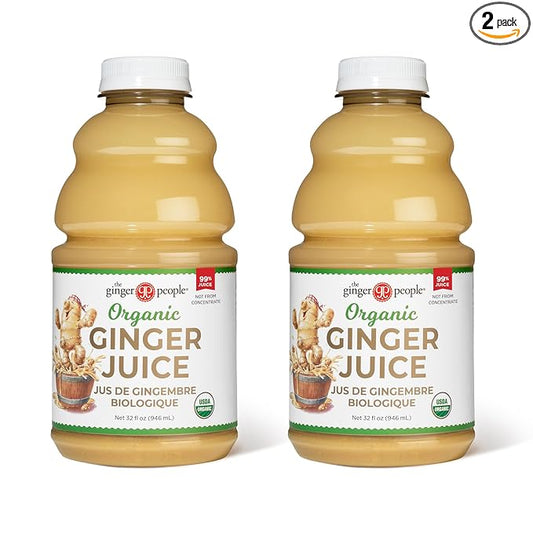 99% Pure Organic Ginger Juice by The Ginger People – Digestive Health, Premium Quality, 32 Fl Oz Bottle (Pack of 2)