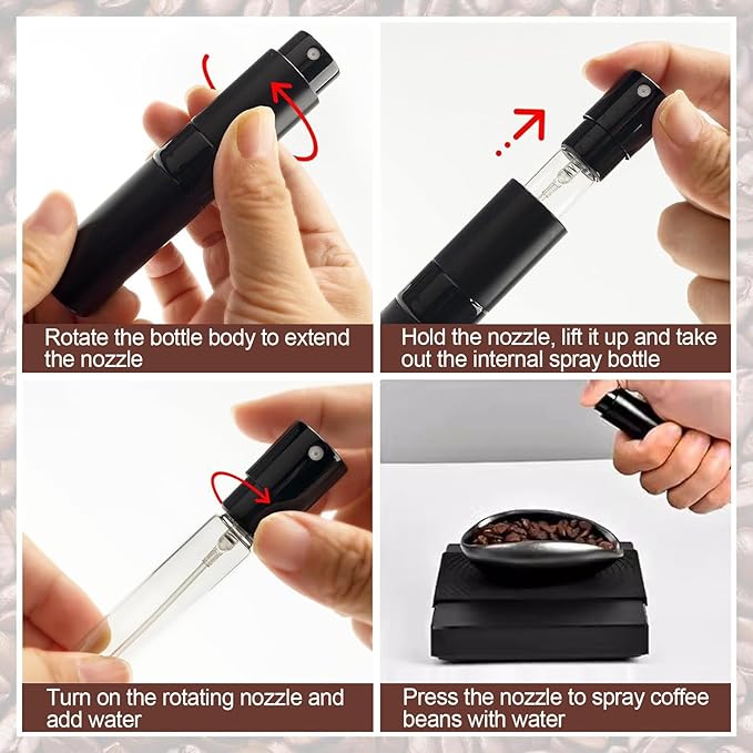 Coffee Bean Dosing Cup With 20ML Spray Bottle, Single Dosing Tray Espresso Bean Weighing Bowls Dose Coffee Measuring Container Tea Storage Tray for Beans Loose Leaf Tea Dose Vessel