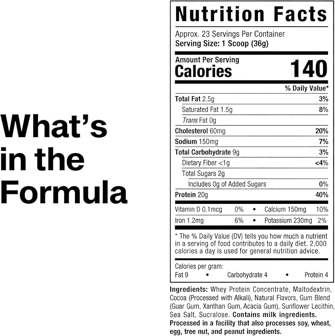 Muscletech Grass-Fed Whey Protein Powder (Triple Chocolate, 1.8LB) - Whey Protein Smoothie & Milk Shake Mix Supports Muscle Gain & Recovery - 20g of Whey Protein for Women & Men - Non-GMO, Gluten-Free