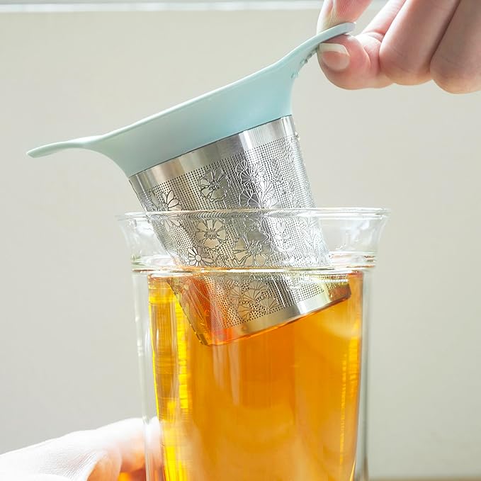 Tea Basket For Loose Tea Loose Leaf Tea Steeper For Loose Leaf Tea Stainless Tea Infuser Fine Mesh Tea Infuser Tea Filter Strainer Tea Diffusers For Loose Tea Brewer (Dewy Morning)
