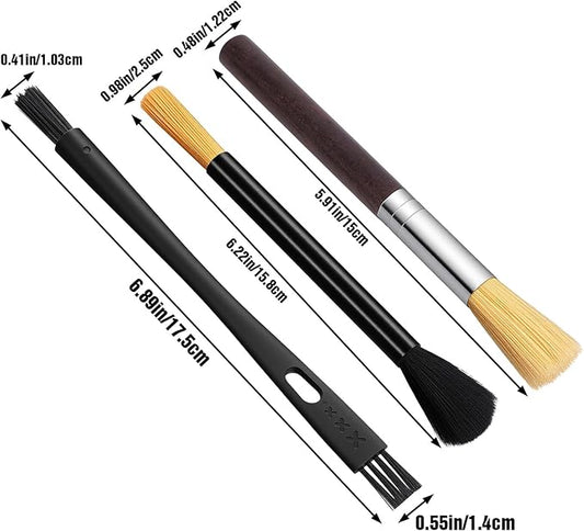 3PCS Coffee Grinder Cleaning Brush Set Espresso Machine Brush Cleaner Tool Espresso Brushes Accessories Cleaner Barista Brushes Machine Cleaning for Barista Home Kitchen Bean Grain Coffee