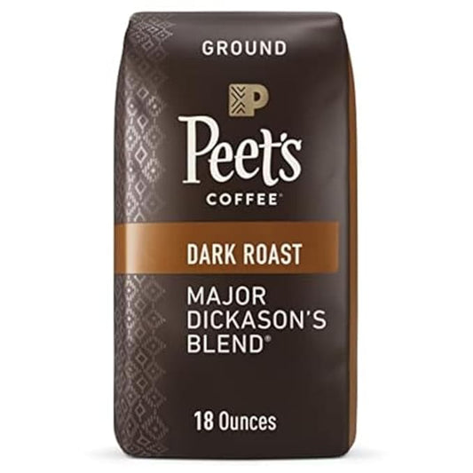 Peet's Coffee, Dark Roast Ground Coffee - Major Dickason's Blend 18 Ounce Bag