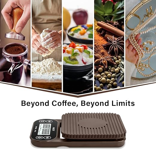 ACCT Coffee Scale with Timer - 3kg/0.1g Barista Scale for Espresso, Pour Over & Kitchen Use, 4 Units, High Precision Scale with Non-Slip Mat