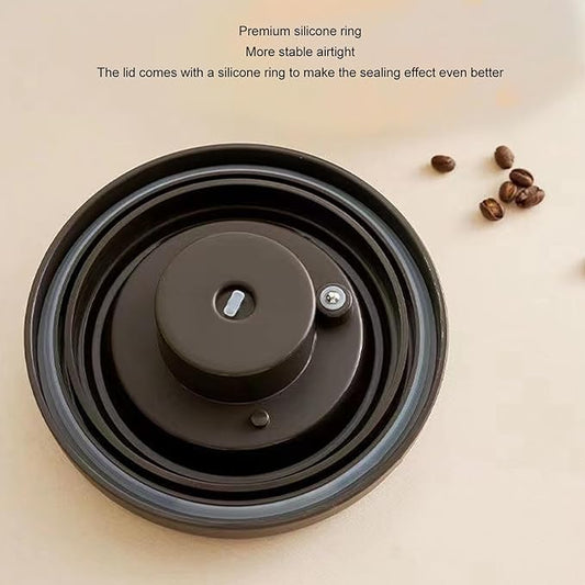 Vacuum Kitchen Seal Canister, Stainless Steel Pressed Airtight Food Storage Container, Flour/Coffee/Beans Tea/Grains/Sugar/Biscuits Metal Food Storage Canister, Tea Canisters(1600ML Stainless Steel)