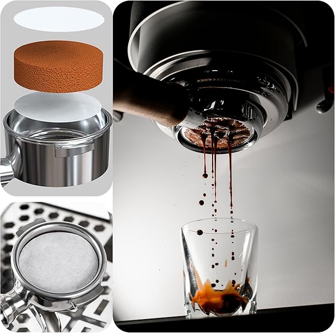100PCS 58mm Espresso Paper Filters - Unbleached Coffee Filter Papers for Portafilter Baskets, Puck Screen Protection Compatible with Most Espresso Machines