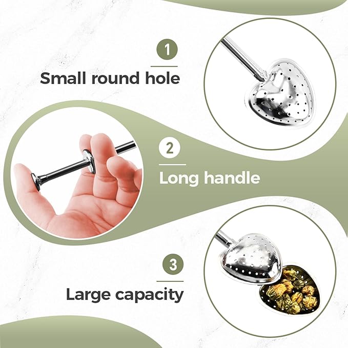 Stainless Steel Tea Diffuser,2025 New Tea Strainer Tea Infuser for Loose Leaf Tea,Creative Tea Spoon With Handle,Fine Holes Tea Interval Filter,Tea Holder Steeper for Tea Accessories (Silver C/1pcs)
