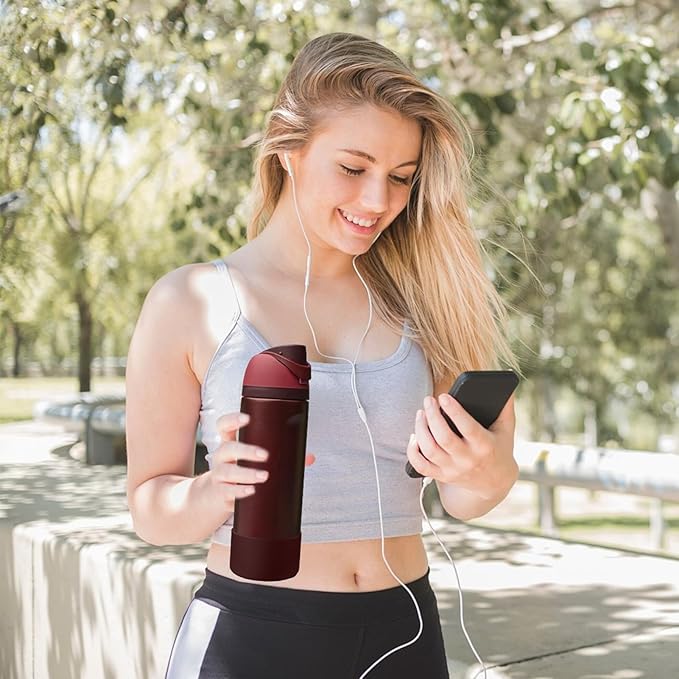 2PCS Silicone Water Bottle Boot, Compatible with Owala 24oz 32oz 40oz, Protective Anti-Scratch & Anti-Dent No Noise Sleeve Cover for FreeSip/Twist/Flip Water Bottles (Black Cherry, 24oz)