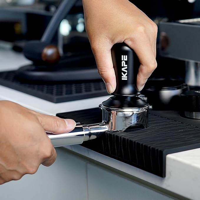 IKAPE 54mm Bottomless Naked Portafilter Silver, for Breville BES870/880 & Solis Barista Machines(18g Basket Included)