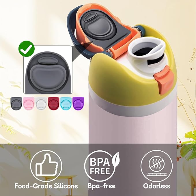 6 Pcs Replacement Seal Stopper Compatible with Owala FreeSip 16oz 32oz,Bottle Top Gasket Lid for Owala 16/19/24/32/40oz Seal Mouth Cap Silicone Stopper Parts Insert Accessories（6 colors 2）