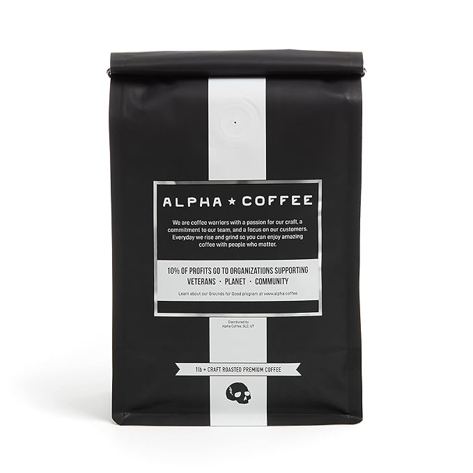 Alpha Coffee - Smooth Operator - 16 oz. Premium Espresso Blend - Gourmet Medium Roast Coffee | Veteran Owned - Specialty Small Batch Roasted Coffee | 100% Arabica Beans ((Pack of 2) Smooth Operator Whole Bean)