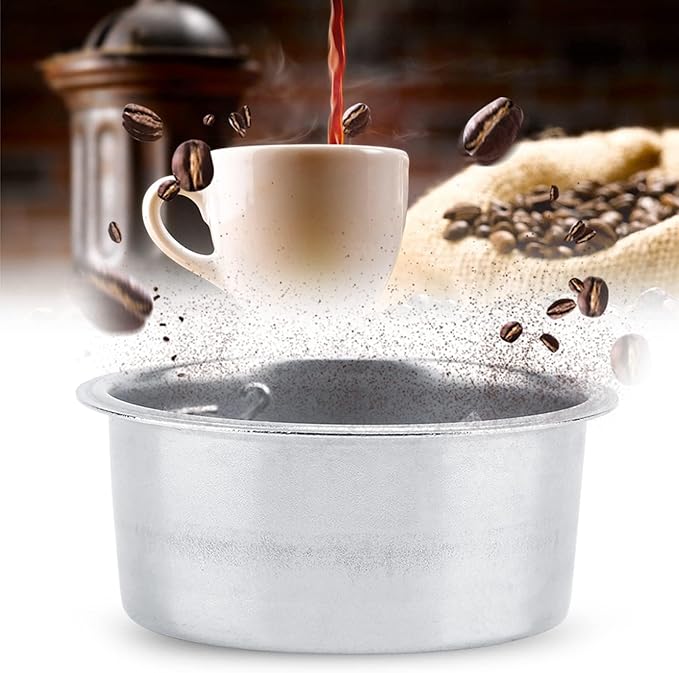 51mm Non Pressurized Filter Basket, Stainless Steel Single Wall Espresso Basket, Reusable and Heavy Duty Ground Coffee Strainer Cup for Portafilter
