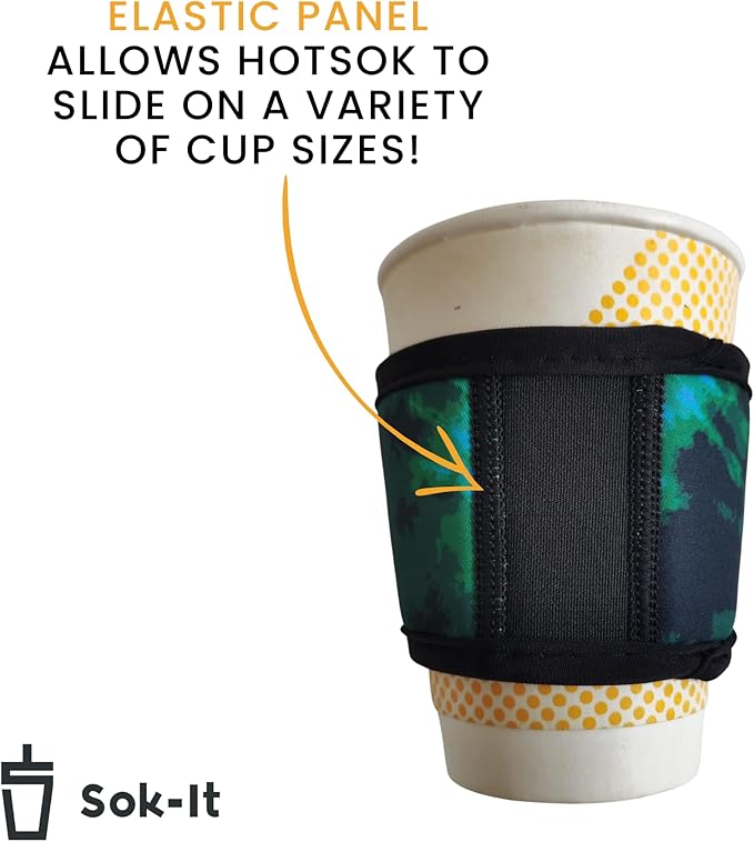 Sok It HotSok Coffee & Tea Reusable Insulated Neoprene Cup Sleeve (Super Star)
