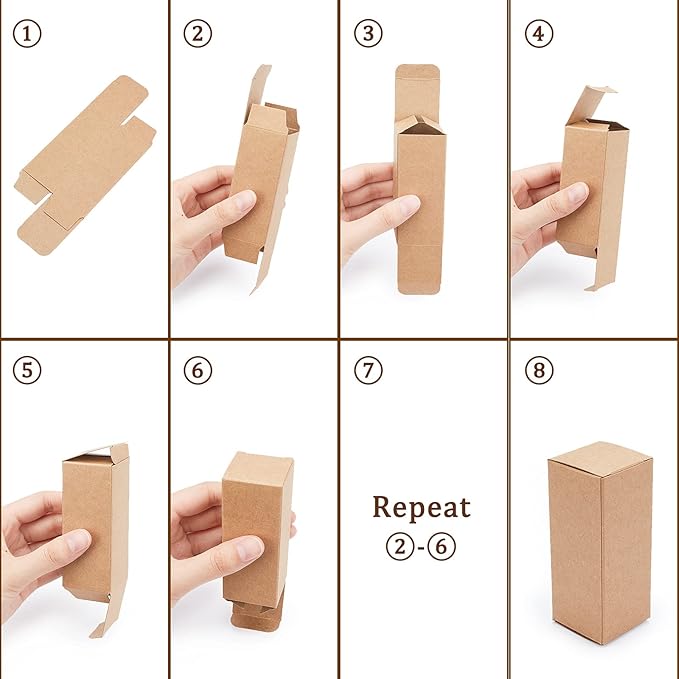 BENECREAT 40PCS Black Kraft Paper Lipstick Box Lip Balm Wrapping Box for Jewelry Gift Wrapping, Wedding, Birthday Party Favor, 5.5x1.2x1.2