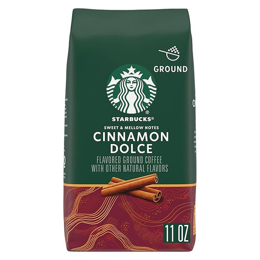 Starbucks Ground Coffee, Flavored Hot or Iced Coffee, Cinnamon Dolce, 11 oz