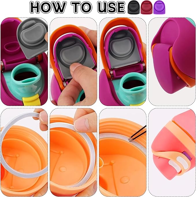 3 Sets Replacement Seal Gasket Stoppers for Owala Freesip Cap Mouth,Silicone O Sealing Ring Parts Water Bottle Top Lid Accessories for Owala Freesip 16/19/24/32/40oz（3 colors 4）