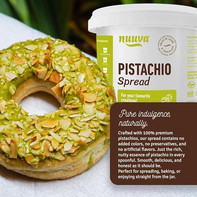 Nuuva Foods Premium Dulce De Leche + Pistachio Spread Bundle | Perfect for Desserts, Baking, and Spreading | Each 2.5lbs