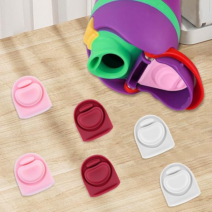 6 Pcs Replacement Seal Stopper Compatible with Owala FreeSip 16oz 32oz,Bottle Top Gasket Lid for Owala 16/19/24/32/40oz Seal Mouth Cap Silicone Stopper Parts Insert Accessories（3 colors 5）