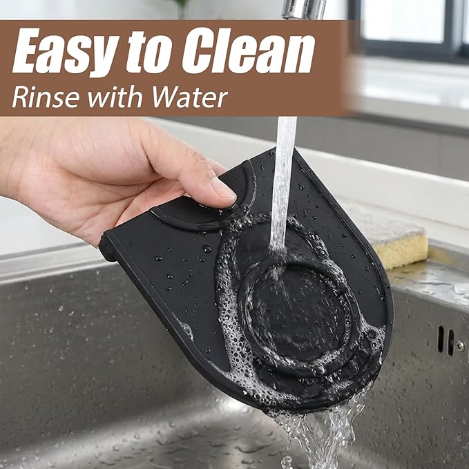 Espresso Tamping Mat, Food Grade Silicone Coffee Tamper Mat 5.5 x 4.9 Inch, Heat Resistant Waterproof Tamping Station For Espresso Machine Accessories, Barista Tools And Countertop Protection