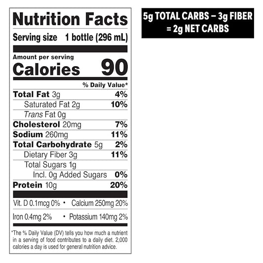 Quest Nutrition Iced Coffee, Mocha Latte, 1g of Sugar, 10g of Protein, 90 calories, 200mg of caffeine, 4 Count