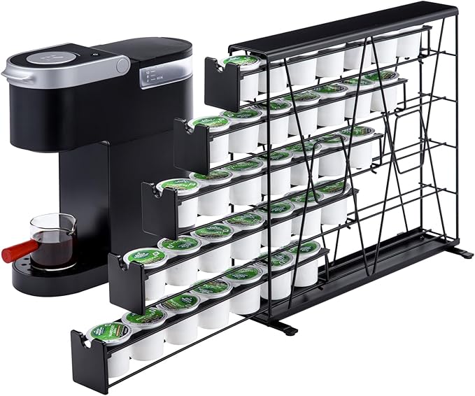 ZCDCP for K Cup Coffee Pod Holder, K Cup Holder Drawer Wall Mounted Coffee Pod Organiser (Holds 35 Coffee Pods)