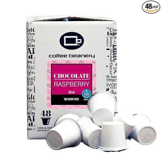Decaf Chocolate Raspberry Single Serve Coffee Pods | 48ct | SWP Decaf Coffee | Gourmet Flavored Coffee