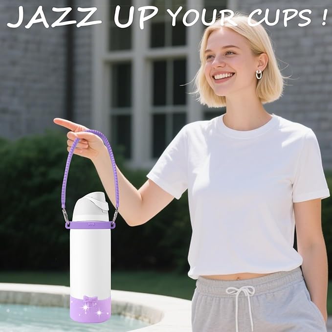 Silicone Bow Boot Water Bottles Accessories for Owala 32 oz WaterBottles