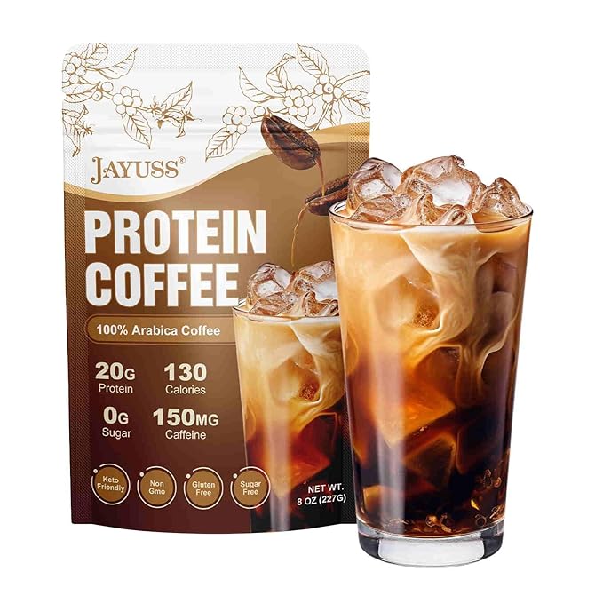 Protein Coffee Powder Premium Whey Protein & 100% Arabica Coffee Keto Friendly Gluten Free Zero Artificial Flavors & Sweeteners 8 Oz