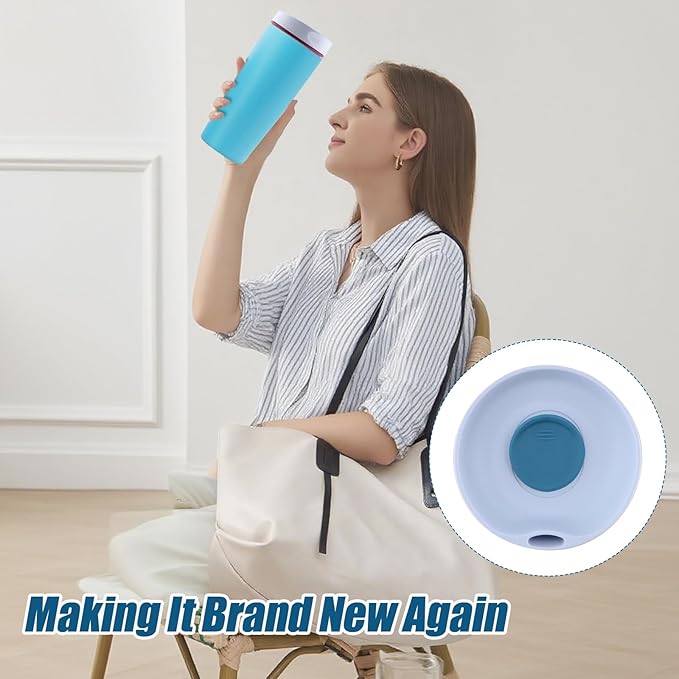 Replacement Lid for Owala SmoothSip Slider 20oz & 12oz, Top Cover Compatible with Owala 24oz Coffee Tumbler, Coffee Travel Mugs Leakproof Accessories, BPA-Free (Blue-Purple)