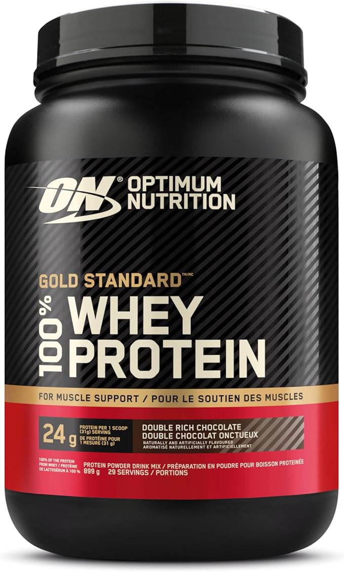 Optimum Nutrition Gold Standard 100% Whey Protein Powder, Double Rich Chocolate 1.98 Pound (Packaging May Vary)