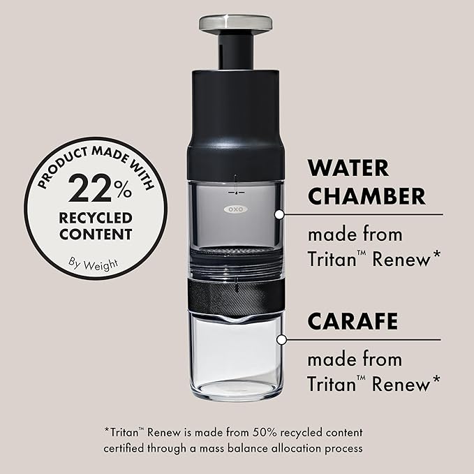 OXO Brew Rapid Brewer | Portable Manual Hot & Cold Coffee Maker | No Power Needed | Pack of 4