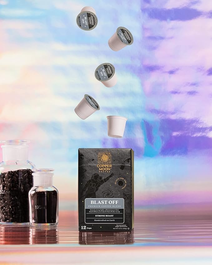 Copper Moon Single Serve Coffee Pods for Keurig K-Cup Brewers, Strong Roast, Blast Off Blend, 72 Count