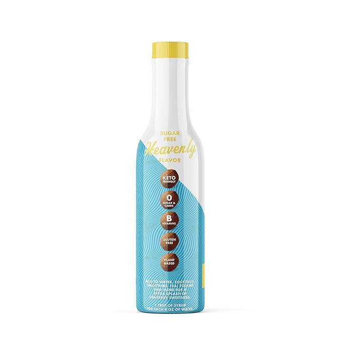 Sugar Free Tropical Sinless Syrup - Stevia Based, No Sugar Alcohols or Sucralose, No Artificial Sweeteners, Natural Ingredients, Water Enhancer, Tea, Desserts Keto Friendly, 1 Pack