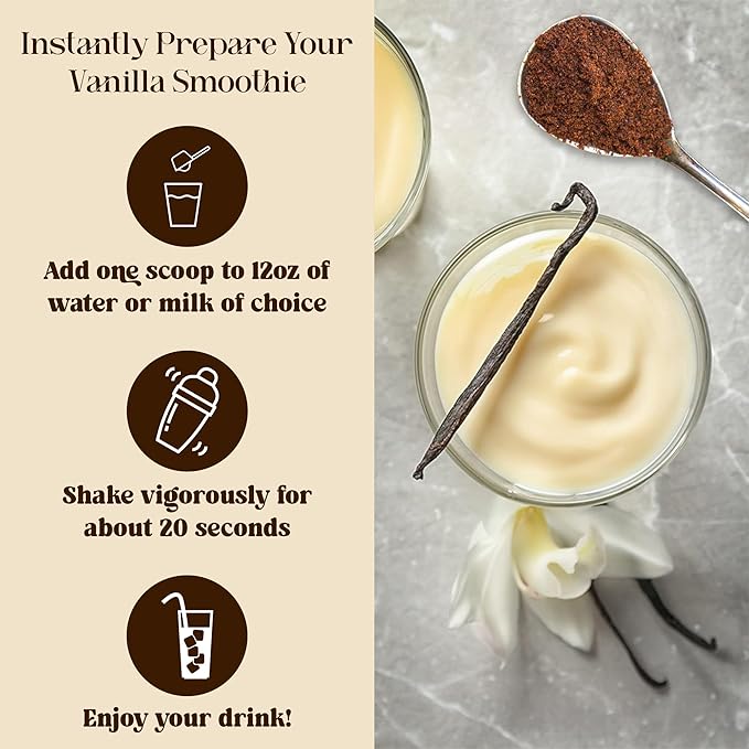 Marquis Vanilla Drink Mix – Smoothie Base and Blended Cream Beverage Powder for Smoothies and Blended Coffee, 48oz / 3lbs