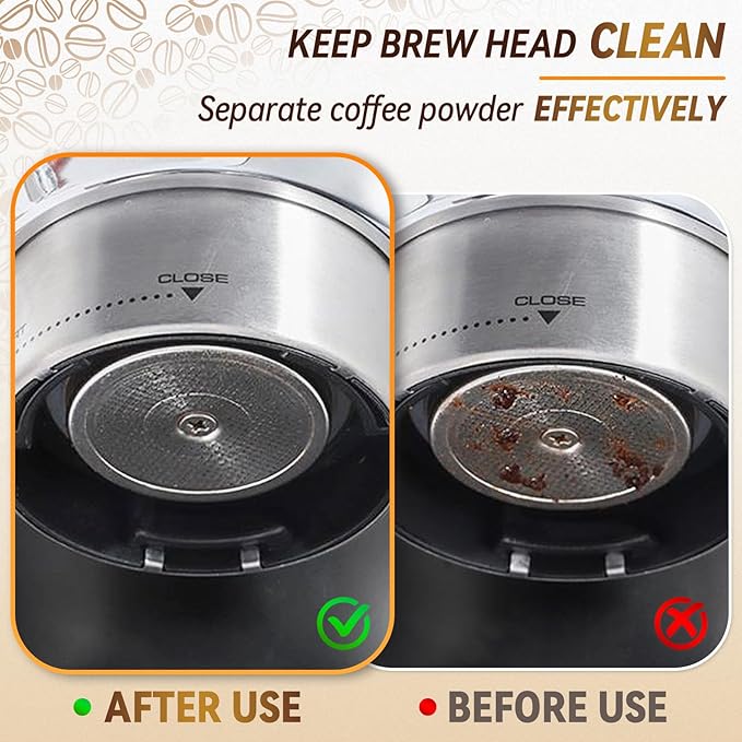 AANQQ 2 Packs 53.3mm Puck Screen with Stand: Espresso Puck Screen for 54mm Portafilter Basket - 316L Metal Contact Shower Screen 1.7mm Thickness 150μm for Espresso Machine Espresso Filter Screen
