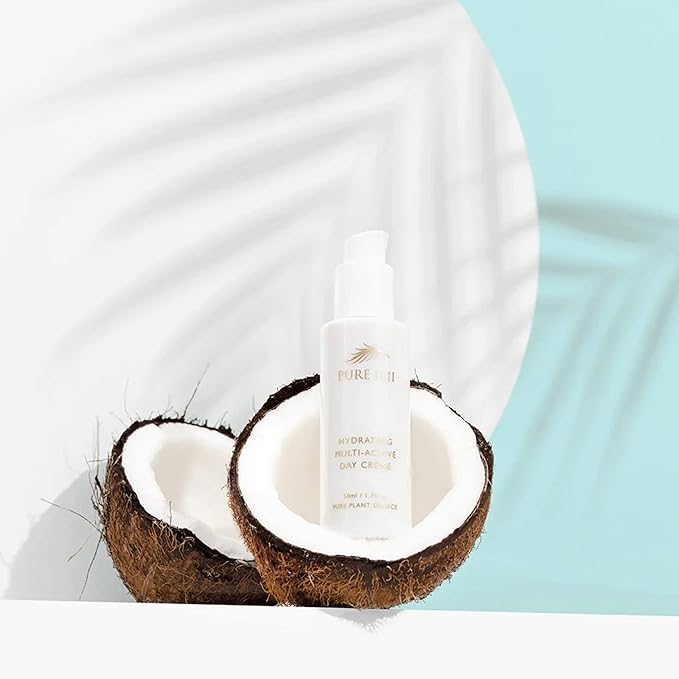 PURE FIJI Hydrating Day Face Cream Multi Active Hydrating Face Moisturizer Gel Cream to Hydrate and Smooth Skin, Natural Formula for All Skin Types 1.7 Fl.Oz