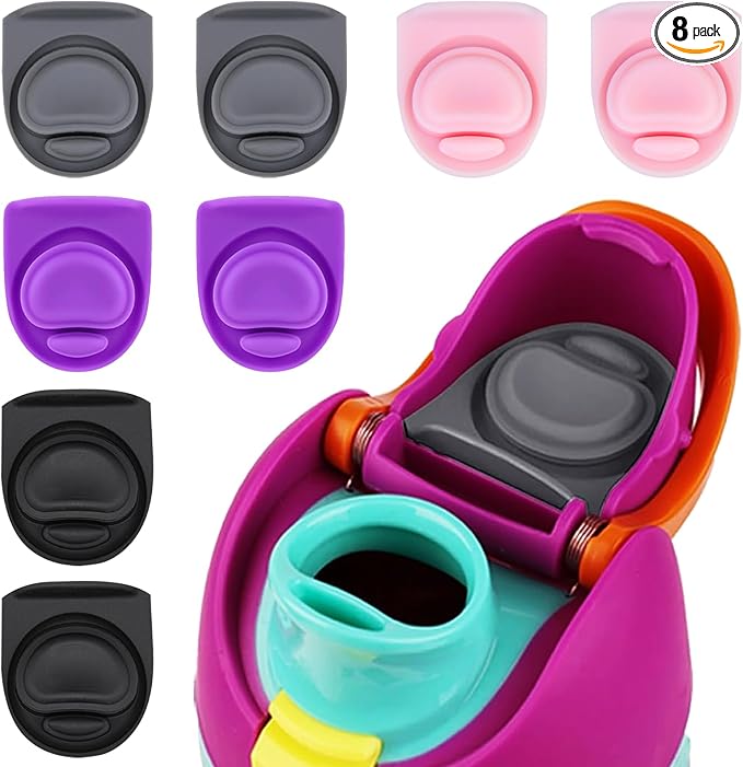 8 Pcs Replacement Rubber Seal Stopper Compatible with Owala FreeSip 32oz,Bottle Top Gasket Lid for Owala 16/19/24/32/40oz Seal Mouth Cap Silicone Stopper Parts Insert Accessories（4 colors 5