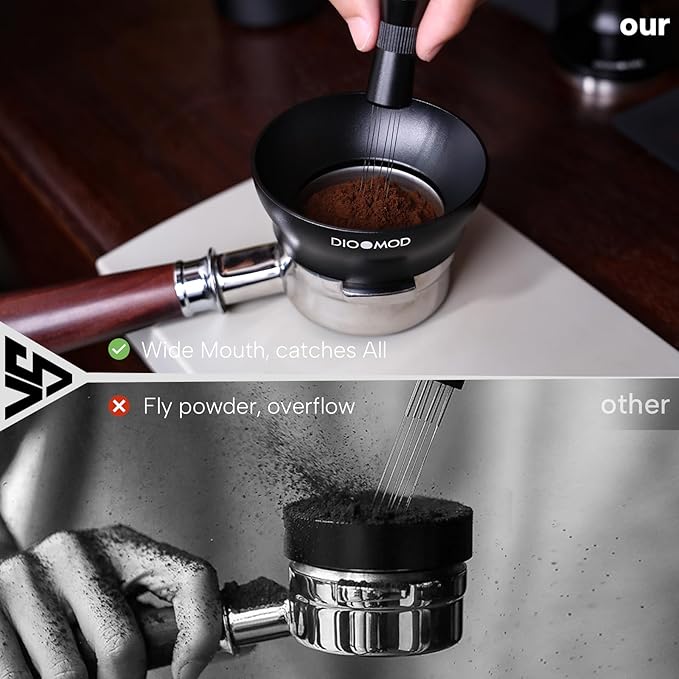 54mm Dosing Funnel, Magnetic Dosing Funnel, Espresso Coffee Dosing Ring for Barista, Compatible with Breville 54mm Handle Filter Cups, Espresso Accessories